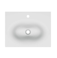 Раковина Scarabeo VEIL подвесная без перелива с одним отверстием цвет белый арт-6102 — фото 2, Раковины подвесные