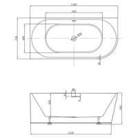 Акриловая ванна ABBER AB9502-1.4 L белая — фото 9, Акриловые ванны