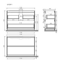 Товар: Тумба под раковину SANCOS Libra Floor напольная, 1190х450х840, c двумя ящиками оснащенными доводчиками, дуб чарльстон, арт. LB120F-1ECH - фото 14 Тумба под раковину SANCOS Libra Floor напольная, 1190х450х840, c двумя ящиками оснащенными доводчиками, дуб чарльстон, арт. LB120F-1ECH — фото 14, Тумбы под раковину