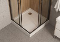 ПАЛЕРМО Поддон акриловый квадрат 90Х90 белый (сифон, регулируемые ножки) 1WH302476 — фото 4, Акриловые душевые поддоны