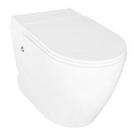 Унитаз импульсный Azario 360х570х450 напольный, полукруглый, быстросъемное сиденье микролифт (AZ-102) арт-AZ102 — фото 1, Напольные унитазы