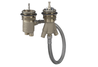 Внутрення часть, Hansgrohe, назначение-смеситель термостатический для ванны, стандарт подвода воды-1/2", комплект поставки: запорный и переключающий вентиль, картридж термостата, подходит для удаленно расположенного излива на ванну арт-13550180 — фото 1, Комплектующие для смесителей