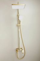 Душевая система с тропическим душем и смесителем BELZ, золото, арт-B24507-5 — фото 2, Душевые стойки