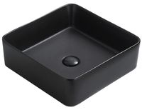 Раковина Azario накладная 415*415*135 черная арт-AZ-7050DMB — фото 3, Раковины накладные