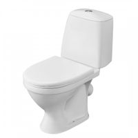 Унитаз-компакт "Соната" (комфорт) косой выпуск, с 2-режимной кнопочной арматурой и сиденьем SC 1P2062S0000BF — фото 8, Напольные унитазы