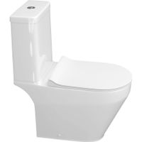 Унитаз-компакт КЕРАМИН БАРИ Slim ЖСМЛ Soft Close безободковый двухрежимный, сиденье дюропласт с микролифтом CDB00029257 арт-4810531150305 — фото 4, Напольные унитазы