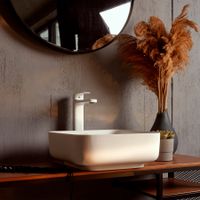 Товар: Раковина Loreto Piazza 360 округлая, белый матовый, MonteBianco арт-12018 - фото 3 Раковина Loreto Piazza 360 округлая, белый матовый, MonteBianco арт-12018 — фото 3, Раковины накладные