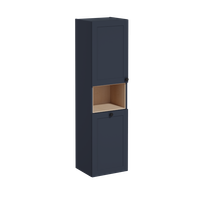 Root Classic Пенал 40 см с корзиной для белья матовый темно-синий левый VITRA арт-68522 — фото 2, Пеналы для ванной комнаты