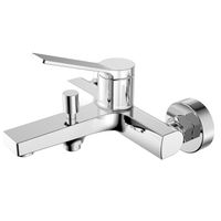 Смеситель для ванны и душа Azario VISE с ручным душем, керамический картридж, хром арт-AZ-VSA238330C — фото 1, Смеситель для ванны