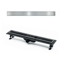 К-т водоотводящий желоб SP10-600 из пластика, с порогами из нерж. стали + Декор. решетка PC10-600 арт-SP10600-PC10600 — фото 6, Душевые лотки