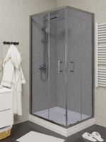 Ограждение VIVA90B N душевое Ceruttispa без поддона (90x90x195) — фото 396, Прямоугольные душевые уголки