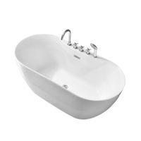 Ванна пристенная Grossman Classic (160х75х58),со смесителем на борту ,1 место арт-GR-12501-1 — фото 1, Акриловые ванны