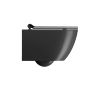 унитаз подвесной PURA безободковый с водоворотной системой смыва Swirlflush фаянсовый черный матовый арт-881626 — фото 1, Подвесные унитазы