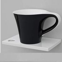 Раковина Artceram Cup накладная цвет белый/черный арт-OSL005 01 50 — фото 3, Раковины накладные