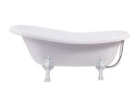 Ванна EDELWEISS 170 см из литьевого мрамора NOVA GEL с белыми ножками/ Aqua de Marco 1170WWEDE_GEL — фото 4, Ванны