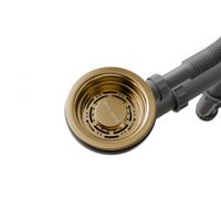 Товар: Арматура сливная MILACIO брашированное золото арт-MCU.015.GD - фото 2 Арматура сливная MILACIO брашированное золото арт-MCU.015.GD — фото 2, Комплектующие для кухонных моек