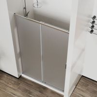 Душевая дверь City , 1500, хром, стекло текстурное арт-VDS-5CT150MT — фото 2, Раздвижные душевые двери