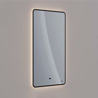 Зеркало Lemark MIOBLACK 45х80 см с интерьерной подсветкой, с подогревом арт-LM45ZM-black — фото 1, Зеркала в ванную комнату