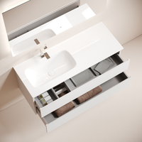 Товар: Тумба подвесная SANCOS Folk левая 1195х445х500, c двумя ящиками оснащенными доводчиками, Bianco, арт.FL120LW - фото 2 Тумба подвесная SANCOS Folk левая 1195х445х500, c двумя ящиками оснащенными доводчиками, Bianco, арт.FL120LW — фото 2, Тумбы под раковину