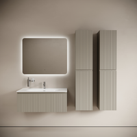 Тумба подвесная SANCOS Code 990х453х400, c одним ящиком оснащенным доводчиками, цвет серая платина , арт. CD100GP — фото 4, Тумбы под раковину