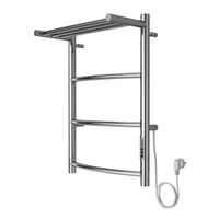 Полотенцесушитель электрический AZARIO VERONA 400/600 3 секции, с полкой, диммер справа, хром арт-AZ04846P — фото 6, Электрические полотенцесушители