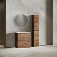 Тумба под раковину SANCOS Libra Floor напольная, 790х450х840, c двумя ящиками оснащенными доводчиками, дуб чарльстон, арт. арт-LB80FECH — фото 3, Тумбы под раковину