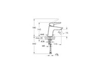 A42440EXP Solid S Смеситель для раковины хром VITRA — фото 1, Смесители для раковины