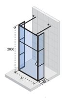 Товар: GRID GB404 300x1000x2000 душевая перегородка, черный RIHO арт-G004032121 - фото 1 GRID GB404 300x1000x2000 душевая перегородка, черный RIHO арт-G004032121 — фото 1, Душевые перегородки