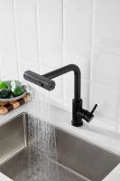 Смеситель для кухни с мультифункциональным изливом BELZ , черный арт-B74811-7 — фото 3, Смесители для кухни