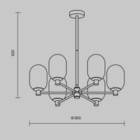 Подвесной светильник Freya арт-FR1012PL-06BS — фото 2, Подвесные светильники