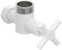 Вентиль Вентиль Сунержа угловой крест (G 1" НР х G 3/4" НГ) Матовый белый 30-1304-0134 — фото 3, Комплектующие для полотенцесушителей