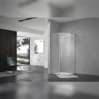 Душевой уголок Terminus Альба трапеция 100х100х200, хром арт-4EW100х100C — фото 1, Душевые уголки трапеция