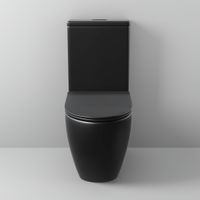 Унитаз напольный Grossman (680х375x810) безободковый,черный матовый с тонкой крышкой,микролифт,2 места арт-GR-4419BMS — фото 5, Напольные унитазы