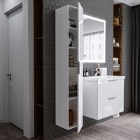 Пенал Бриклаер Хелена 30 см, белый 4627125416378 — фото 3, Пеналы для ванной комнаты