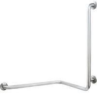 Поручень настенный правый под двумя углами 90* для людей с ограниченными возможностями, глянцевый 15050.B — фото 1, Поручни для ванной