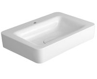 Раковина SIMAS HENGES подвесная или накладная с одним отверстием цвет белый HE10 — фото 1, Раковины накладные