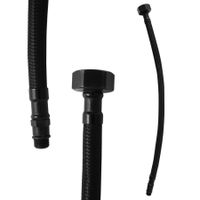 IF0038CMAT Шланг FLEXI d10 мм., M10x1xF3/8", длина 35 см., ЦВЕТ ЧЕРНЫЙ МАТОВЫЙ — фото 1, Душевые шланги