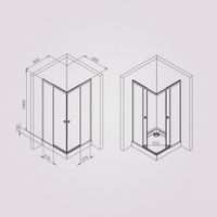 Товар: W94G-403-9090-BT1K X-joy душевое огражд квадратн.,раздвиж.двери 90x90 черный мат.,стекло прозрачн - фото 7 W94G-403-9090-BT1K X-joy душевое огражд квадратн.,раздвиж.двери 90x90 черный мат.,стекло прозрачн — фото 7, Квадратные душевые уголки