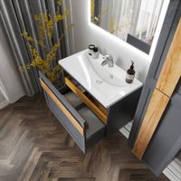 Комплект мебели для ванной Бриклаер , оникс серый арт-БЕРЛИН 80SD — фото 7, Комплекты мебели для ванной