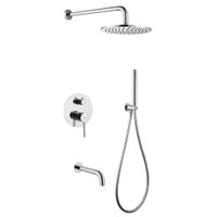 Товар: Душевая система ABBER Wasser Kreis AF8117G скрытого монтажа с изливом, золото матовое - фото 1 Душевая система ABBER Wasser Kreis AF8117G скрытого монтажа с изливом, золото матовое — фото 1, Встраиваемые душевые комплекты