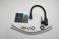 Смеситель для кухни с гибким изливом и режимом душ BELZ , черный арт-B74810-7 — фото 9, Смесители для кухни