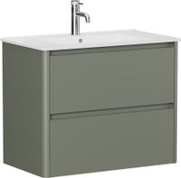 Тумба под раковину Allen Brau Gravity 80 1.370009.CGM олива матовый — фото 1, Тумбы под раковину