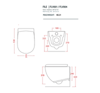 Унитаз Artceram File 2.0 подвесной безободковый цвет pale blue арт-FLV004 65 00 — фото 2, Подвесные унитазы