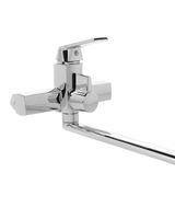 OneLife смеситель для ванны однорычажный полимерный универсальный излив, хром арт-P02-211cr — фото 4, Смеситель для ванны