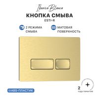Кнопка смыва IBERICA BLANCA ESTI-R ABS-пластик, золото матовое (IB.B021.005.000) — фото 1, Кнопки смыва