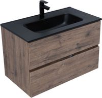 Товар: Тумба под раковину Aquanet Алвита New 80 2 ящика, дуб веллингтон табак арт-00334186 - фото 3 Тумба под раковину Aquanet Алвита New 80 2 ящика, дуб веллингтон табак арт-00334186 — фото 3, Тумбы под раковину