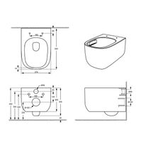 Унитаз подвесной Grossman Thin Rim (520х374х355) тонкий ободок,белый с тонкой крышкой,микролифт,смыв торнадо,1 место арт-GR-5605SQ — фото 8, Подвесные унитазы