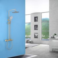 Товар: Душевая стойка ABBER Emotion AF8816GL с изливом, золото матовое - фото 2 Душевая стойка ABBER Emotion AF8816GL с изливом, золото матовое — фото 2, Душевые стойки