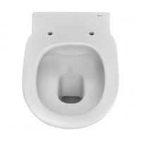 DEBBA ROUND Чаша унитаза подвесного c безободковым смывом, гориз. выпуск, белая. ROCA арт-7346998000 — фото 4, Подвесные унитазы