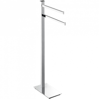Стойка COLOMBO DESIGN UNITS B9103 напольная с 2 полотенцедержателями цвет хром — фото 3, Душевые стойки